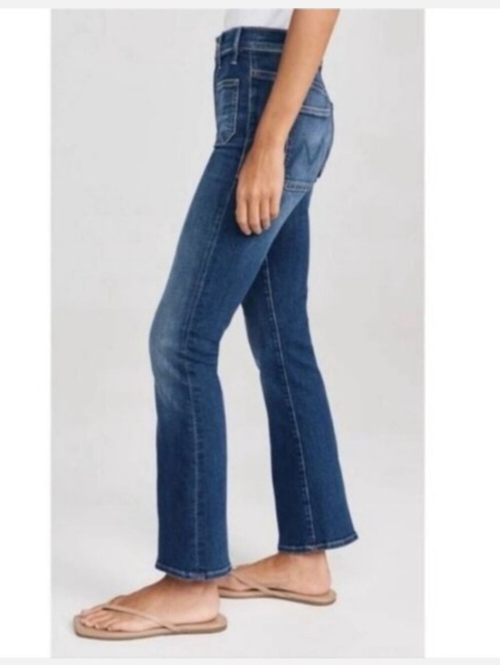 Mother The Patch Pocket Insider Flood Jeans in On Your Left Size 28 - Picture 3 of 12